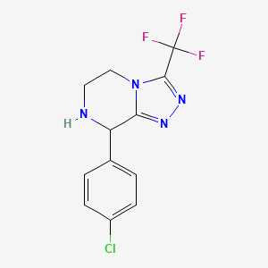 8-(4-Chlorophenyl)-3-(trifluoromethyl)-5,6,7,8-tetrahydro-[1,2,4]triazolo[4,3-a]pyrazine