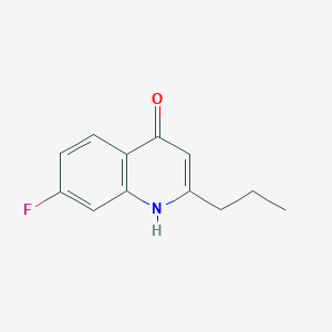 molecular formula C12H12FNO B13716190 7-Fluoro-2-propyl-4-quinolinol CAS No. 1070879-94-5