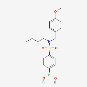 molecular formula C18H24BNO5S B1371620 4-(N-Butyl-N-(4-methoxybenzyl)sulfamoyl)phenylboronic acid CAS No. 913835-97-9