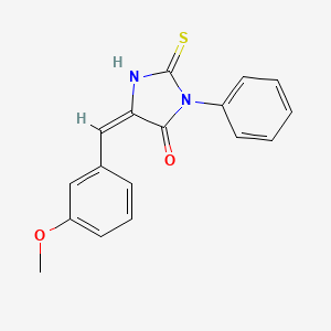 molecular formula C17H14N2O2S B13716216 (5E)-2-mercapto-5-(3-methoxybenzylidene)-3-phenyl-3,5-dihydro-4H-imidazol-4-one 