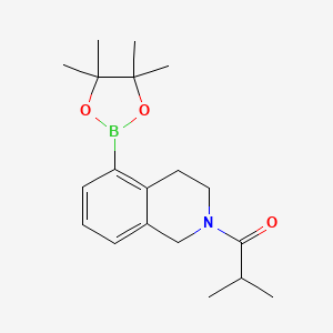 2-Methyl-1-(5-(4,4,5,5-tetramethyl-1,3,2-dioxaborolan-2-yl)-3,4-dihydroisoquinolin-2(1H)-yl)propan-1-one