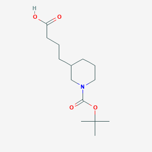 molecular formula C14H25NO4 B1371624 4-(1-Boc-piperidin-3-yl)-butyric acid CAS No. 318536-95-7