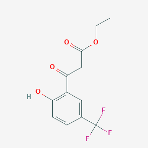 molecular formula C12H11F3O4 B13716245 Ethyl 3-[2-Hydroxy-5-(trifluoromethyl)phenyl]-3-oxopropanoate 