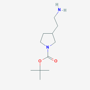 molecular formula C11H22N2O2 B1371642 Tert-butyl 3-(2-aminoethyl)pyrrolidine-1-carboxylate CAS No. 1048920-45-1