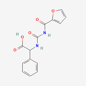 molecular formula C14H12N2O5 B1371645 alpha-[[[(2-Furanylcarbonyl)amino]carbonyl]amino]benzeneacetic acid CAS No. 89307-25-5