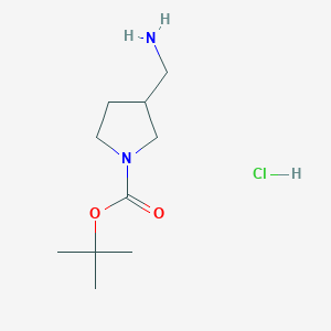 molecular formula C10H21ClN2O2 B1371648 tert-Butyl 3-(aminomethyl)pyrrolidine-1-carboxylate hydrochloride CAS No. 1188264-09-6