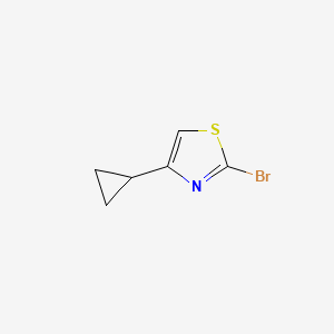 molecular formula C6H6BrNS B1371659 2-溴-4-环丙基噻唑 CAS No. 1095010-50-6