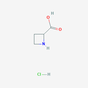molecular formula C4H8ClNO2 B1371662 Azetidine-2-carboxylic acid hydrochloride CAS No. 69539-48-6