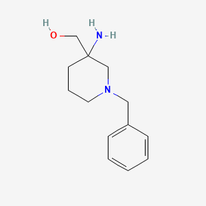 molecular formula C13H20N2O B1371665 (3-Amino-1-benzylpiperidin-3-yl)methanol CAS No. 885268-85-9