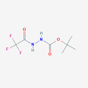 molecular formula C7H11F3N2O3 B1371670 1-({[(Tert-butoxy)carbonyl]amino}amino)-2,2,2-trifluoroethan-1-one CAS No. 862713-98-2