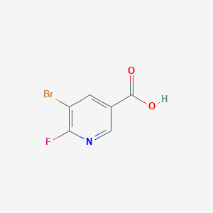 molecular formula C6H3BrFNO2 B1371673 5-溴-6-氟烟酸 CAS No. 29241-63-2