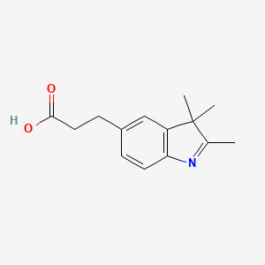 molecular formula C14H17NO2 B1371675 3-(2,3,3-trimethyl-3H-indol-5-yl)propanoic acid CAS No. 1072069-91-0