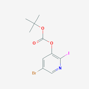 molecular formula C10H11BrINO3 B1371677 5-Bromo-2-iodopyridin-3-yl tert-butyl carbonate CAS No. 1087659-20-8