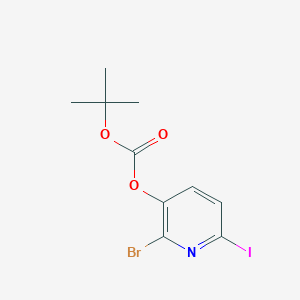 molecular formula C10H11BrINO3 B1371678 2-溴-6-碘吡啶-3-基叔丁基碳酸酯 CAS No. 1087659-26-4