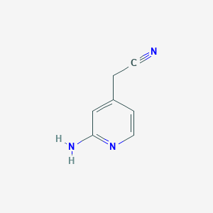 molecular formula C7H7N3 B1371679 2-(2-Aminopyridin-4-yl)acetonitrile CAS No. 1130309-50-0