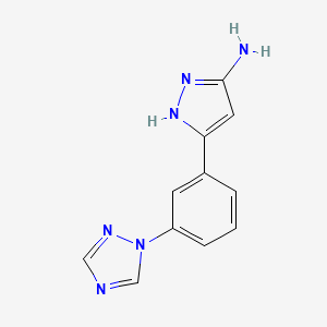 3-Amino-5-[3-(1H-1,2,4-triazol-1-yl)phenyl]pyrazole