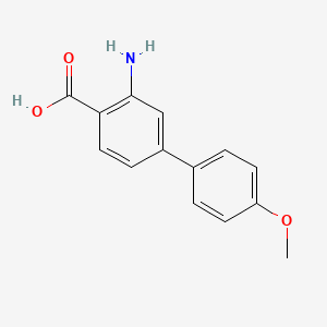 molecular formula C14H13NO3 B1371690 3-Amino-4'-methoxybiphenyl-4-carboxylic acid CAS No. 861389-74-4
