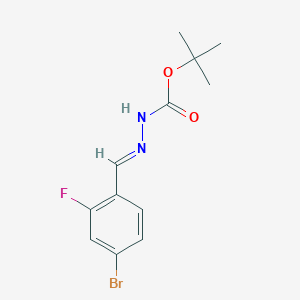 molecular formula C12H14BrFN2O2 B1371701 tert-Butyl 2-[(E)-(4-bromo-2-fluorophenyl)-methylidene]-1-hydrazinecarboxylate CAS No. 1135283-46-3