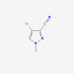 molecular formula C5H4BrN3 B1371702 4-bromo-1-methyl-1H-pyrazole-3-carbonitrile CAS No. 287922-71-8