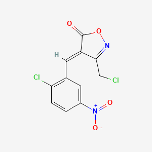 (4E)-3-(chloromethyl)-4-(2-chloro-5-nitrobenzylidene)isoxazol-5(4H)-one