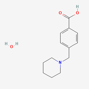 molecular formula C13H19NO3 B1371709 4-(1-哌啶甲基)苯甲酸水合物 CAS No. 1184978-48-0