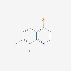 molecular formula C9H4BrF2N B1371713 4-Bromo-7,8-difluoroquinoline CAS No. 1189106-43-1