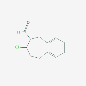 molecular formula C12H13ClO B13717145 7-Chloro-6,7,8,9-tetrahydro-5H-benzo[7]annulene-6-carbaldehyde 