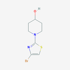 molecular formula C8H11BrN2OS B1371716 1-(4-溴噻唑-2-基)哌啶-4-醇 CAS No. 1017781-58-6