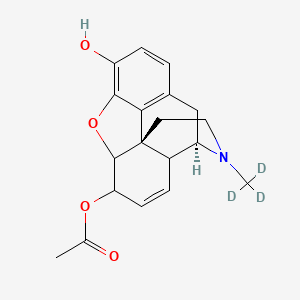 [(4R,12bS)-9-hydroxy-3-(trideuteriomethyl)-2,4,4a,7,7a,13-hexahydro-1H-4,12-methanobenzofuro[3,2-e]isoquinolin-7-yl] acetate