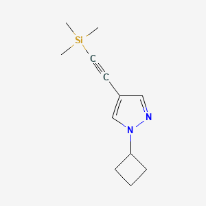 1-Cyclobutyl-4-[(trimethylsilyl)ethynyl]pyrazole