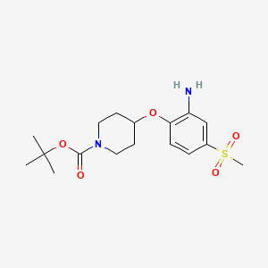 tert-Butyl 4-(2-amino-4-(methylsulfonyl)phenoxy)piperidine-1-carboxylate