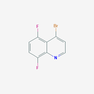 molecular formula C9H4BrF2N B1371738 4-溴-5,8-二氟喹啉 CAS No. 1189106-41-9