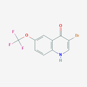 molecular formula C10H5BrF3NO2 B1371740 3-Bromo-4-hydroxy-6-trifluoromethoxyquinoline CAS No. 1065087-86-6
