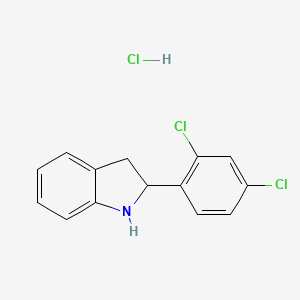 molecular formula C14H12Cl3N B1371742 2-(2,4-Dichlorophenyl)indoline hydrochloride CAS No. 1177333-27-5