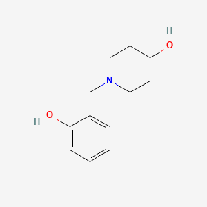 molecular formula C12H17NO2 B1371752 1-[(2-Hydroxyphenyl)methyl]piperidin-4-ol 