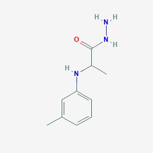molecular formula C10H15N3O B1371762 2-[(3-Methylphenyl)amino]propanohydrazide CAS No. 1396996-92-1