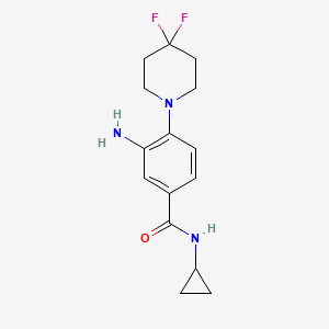 3-Amino-N-cyclopropyl-4-(4,4-difluoropiperidin-1-yl)benzamide