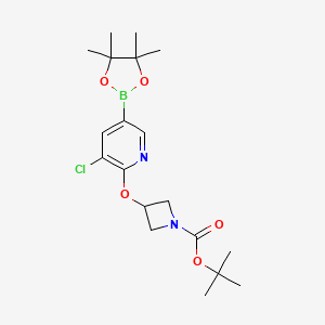 tert-Butyl 3-((3-chloro-5-(4,4,5,5-tetramethyl-1,3,2-dioxaborolan-2-yl)pyridin-2-yl)oxy)azetidine-1-carboxylate