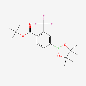 tert-Butyl 4-(4,4,5,5-tetramethyl-1,3,2-dioxaborolan-2-yl)-2-(trifluoromethyl)benzoate