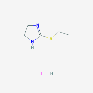 molecular formula C5H11IN2S B1371783 2-乙硫代-2-咪唑啉氢碘酸盐 CAS No. 86240-40-6