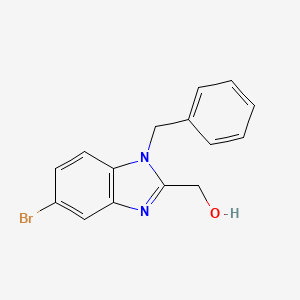 molecular formula C15H13BrN2O B13717831 (1-Benzyl-5-bromo-1H-benzo[d]imidazol-2-yl)methanol 