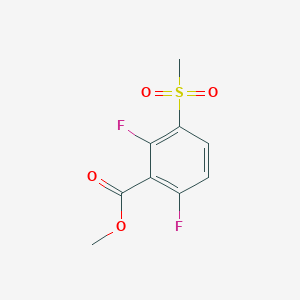 molecular formula C9H8F2O4S B13717844 Methyl 2,6-Difluoro-3-(methylsulfonyl)benzoate 