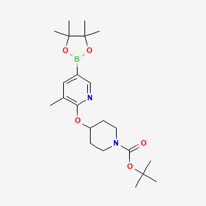 4-[3-Methyl-5-(4,4,5,5-tetramethyl-[1,3,2]dioxaborolan-2-yl)-pyridin-2-yloxy]-piperidine-1-carboxylic acid tert-butyl ester