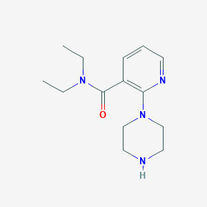 molecular formula C14H22N4O B1371790 N,N-二乙基-2-哌嗪-1-基-烟酰胺 CAS No. 902836-85-5