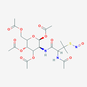 [(3S,5S,6S)-5-[(2-acetamido-3-methyl-3-nitrososulfanylbutanoyl)amino]-3,4,6-triacetyloxyoxan-2-yl]methyl acetate