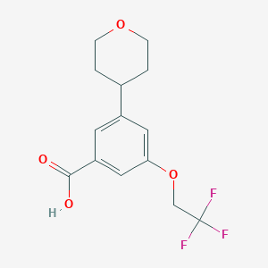 3-(Tetrahydro-2H-pyran-4-yl)-5-(2,2,2-trifluoroethoxy)benzoic acid