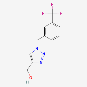 molecular formula C11H10F3N3O B1371796 {1-[3-(三氟甲基)苄基]-1H-1,2,3-三唑-4-基}甲醇 CAS No. 952183-25-4