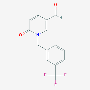B1371800 6-Oxo-1-[3-(trifluoromethyl)benzyl]-1,6-dihydro-3-pyridinecarbaldehyde CAS No. 952183-57-2