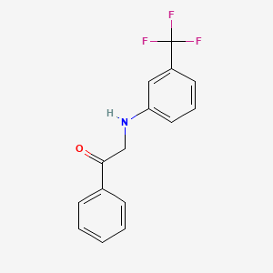 molecular formula C15H12F3NO B1371803 1-苯基-2-[3-(三氟甲基)苯胺基]-1-乙酮 CAS No. 952182-66-0