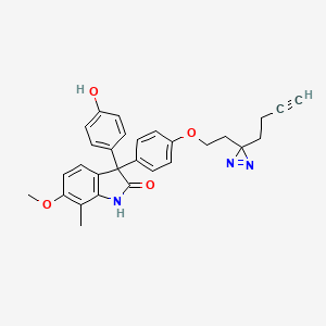 3-[4-[2-[3-(3-Butynyl)-3H-diazirin-3-yl]ethoxy]phenyl]-3-(4-hydroxyphenyl)-6-methoxy-7-methylindolin-2-one